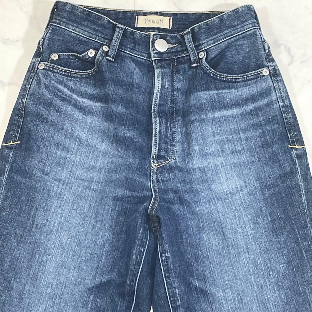 【美品】YANUK LOUISE PREMIUM2 ストレートデニムパンツ 23