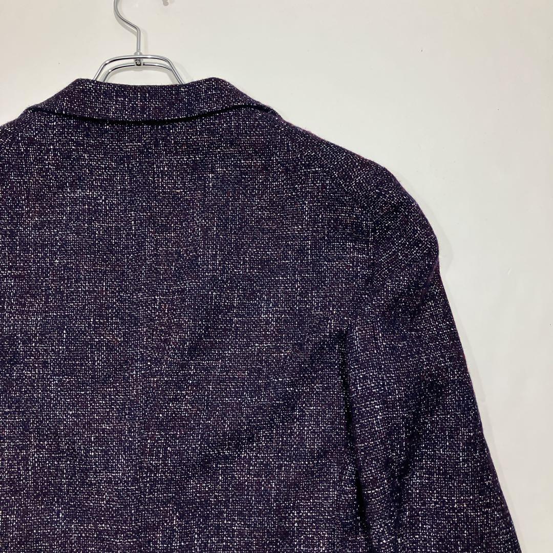 【逸品】TAGLIATORE アンコンジャケット ウールツイード　本切羽　46