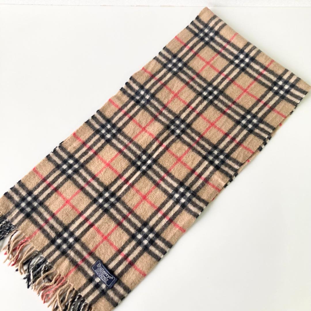 Burberry カシミア100% マフラー ノバチェック ベージュ