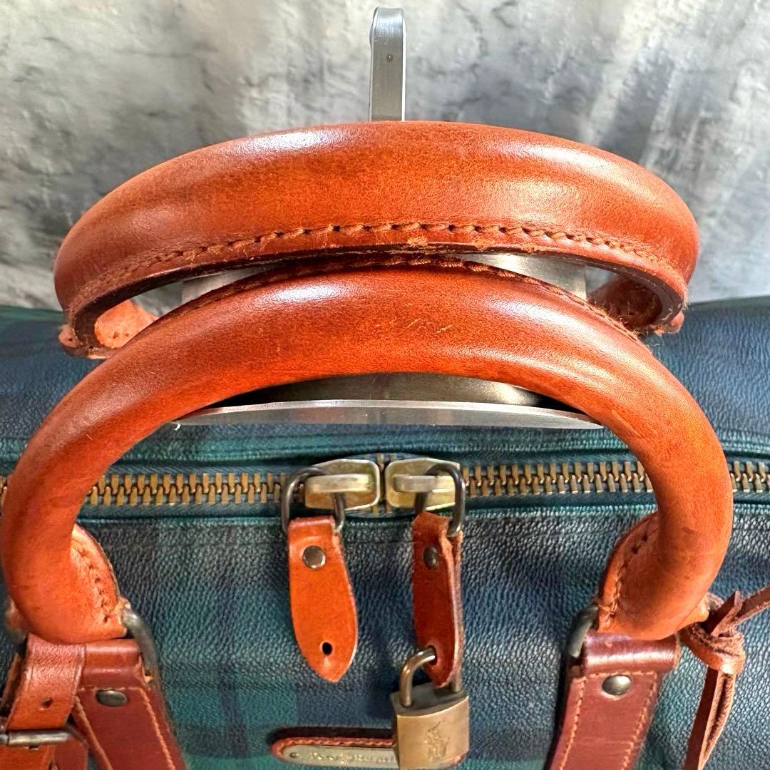 ✨美品✨ラルフローレン 2WAY ボストンバッグ チェック PVCレザー 旅行