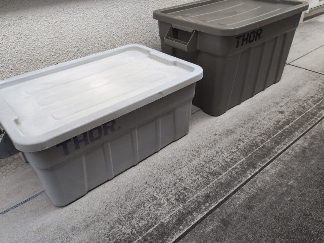 THOR コンテナボックス 75L・53L 2個セット 収納 オリーブ