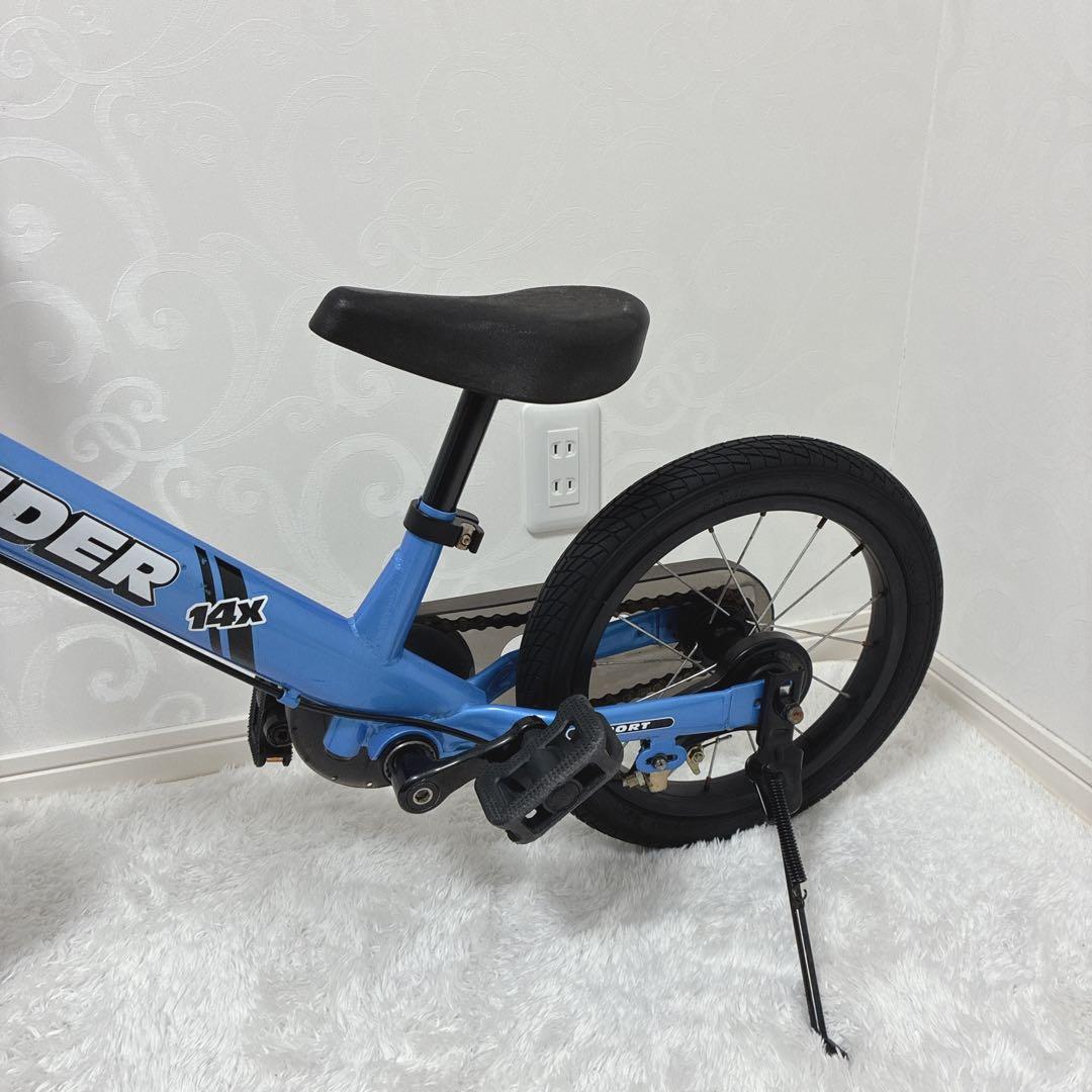 STRIDER ストライダー 14X ブルー 14インチ スタンド　ペダル付き