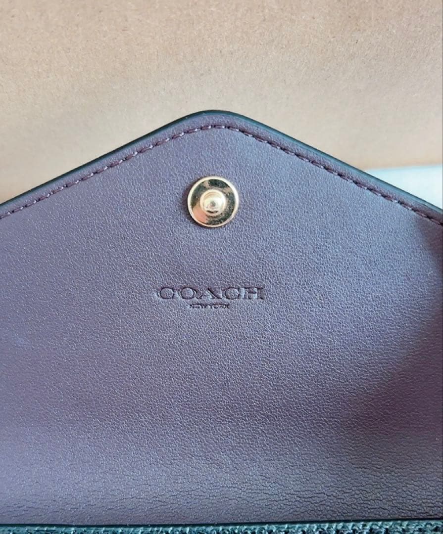 COACH コーチ　ブラック ミニ財布　折り財布