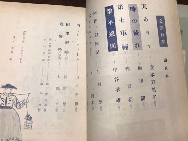 文芸日本　昭和33年6冊　浅野晃　外村繁　榊山潤　中谷孝雄　海音寺潮五郎　春夫