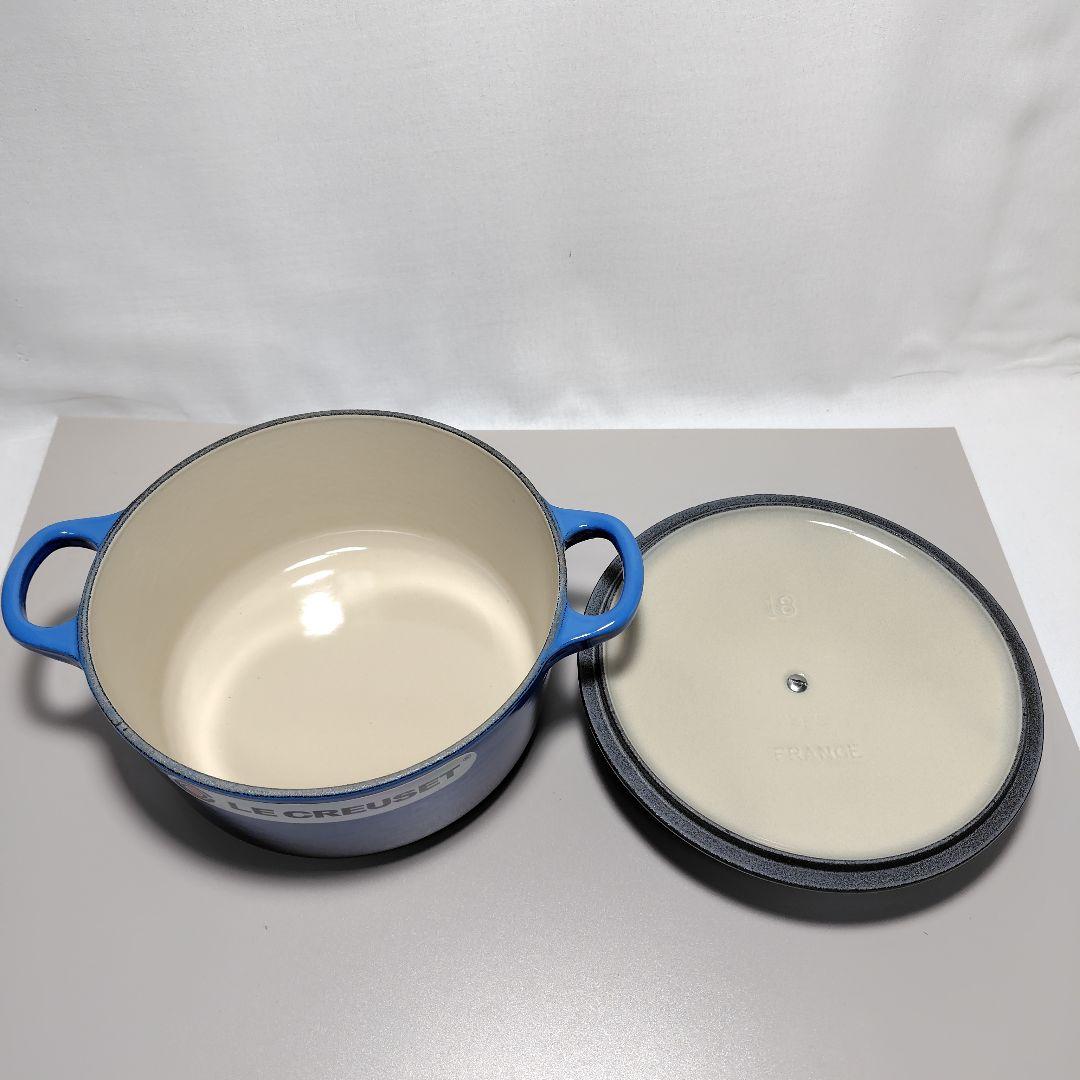 LE CREUSET ココットロンド アズールブルー 18cm ルクルーゼ 鍋