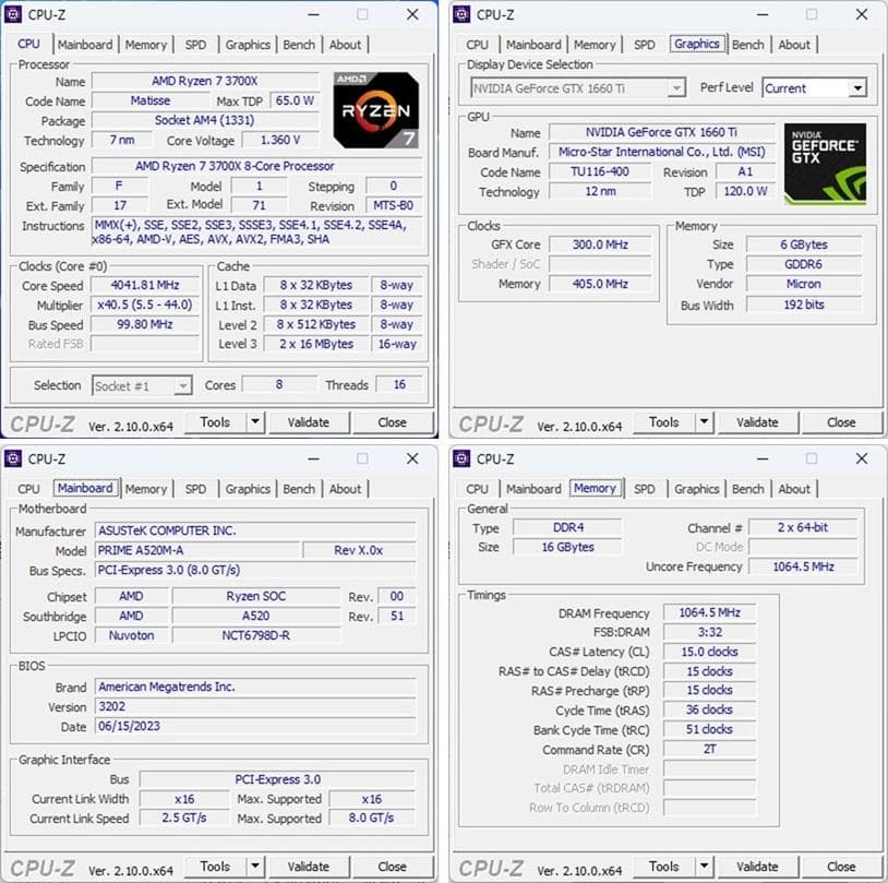ゲーミングPC/Ryzen7 3700X/GTX1660Ti/メモリ16GB