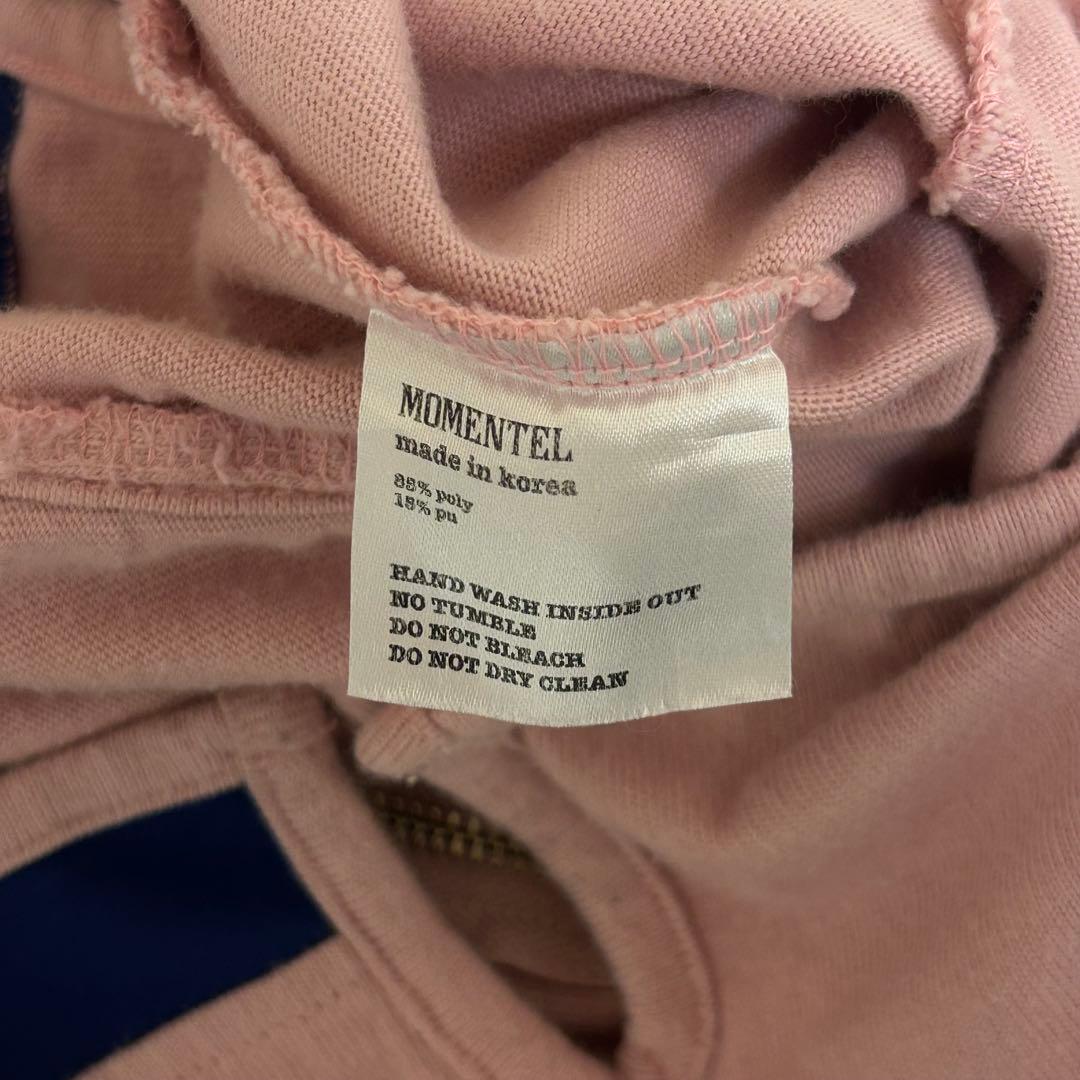 トップス MOMENTEL Pink Navy Short Sleeve Jacket