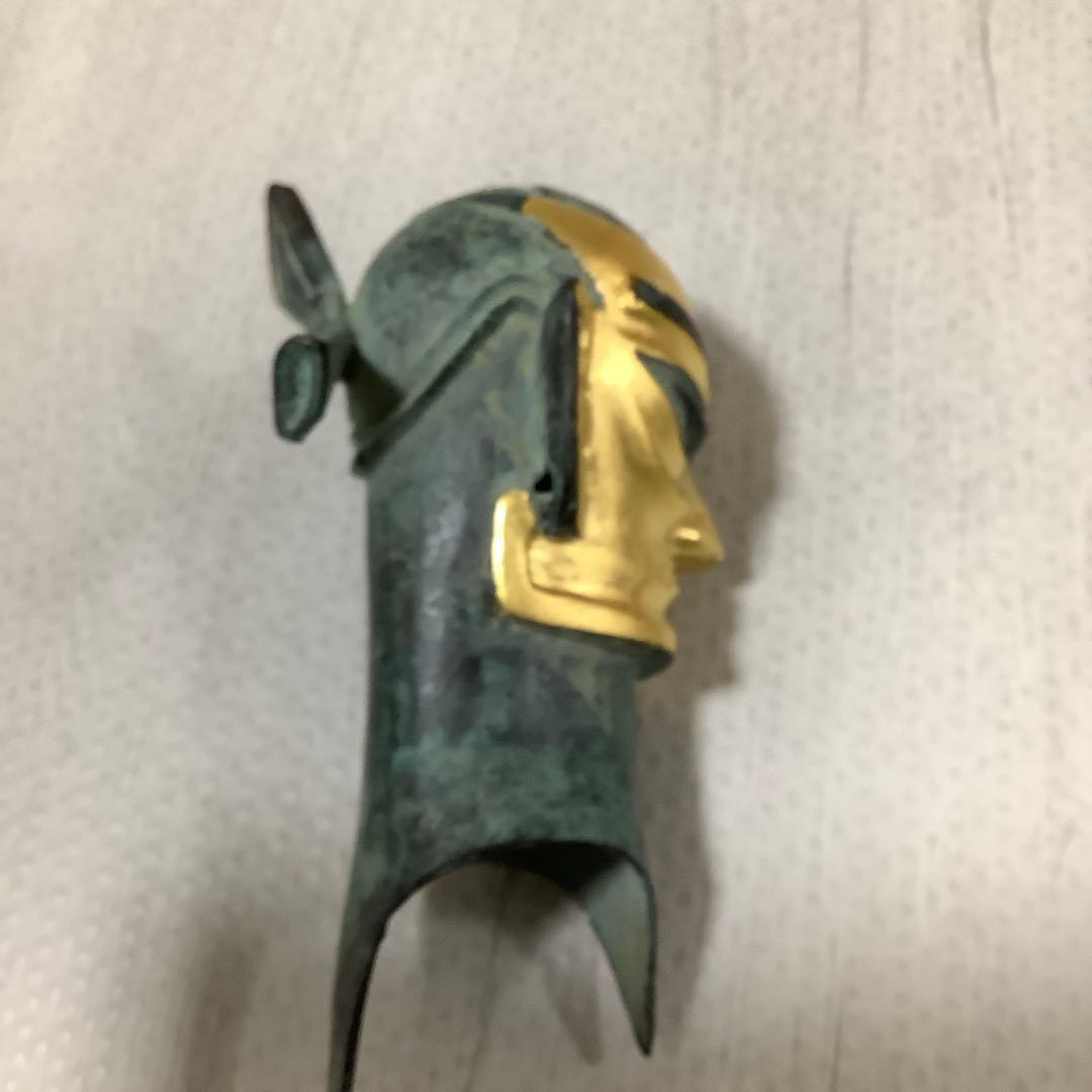 三星堆　黄金仮面像レプリカ　精密ブロンズ