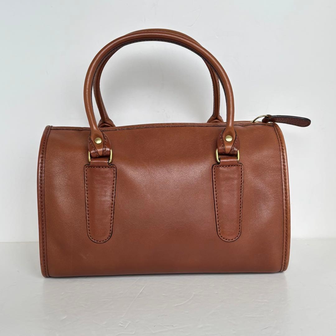 オールドコーチ Vintage COACH 17995 ミニボストン　レザー　茶