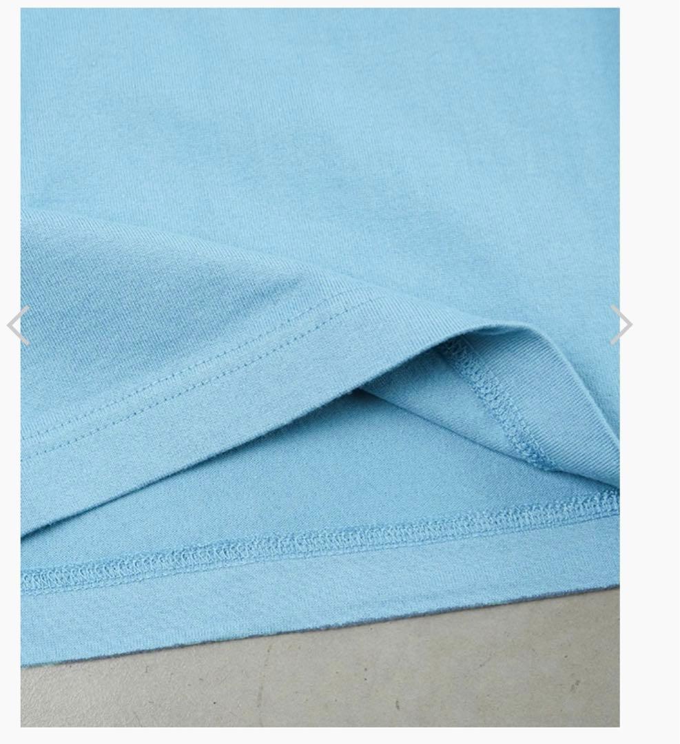 MEYAME SLIT LONG SLEEVE TEE ブルー