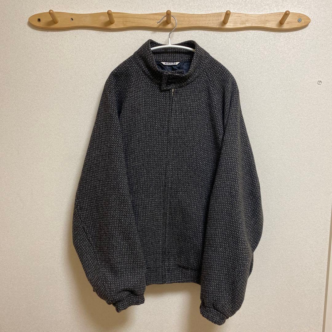 【サイズ5】ALPACA WOOL SILK TWEED ZIP BLOUSON