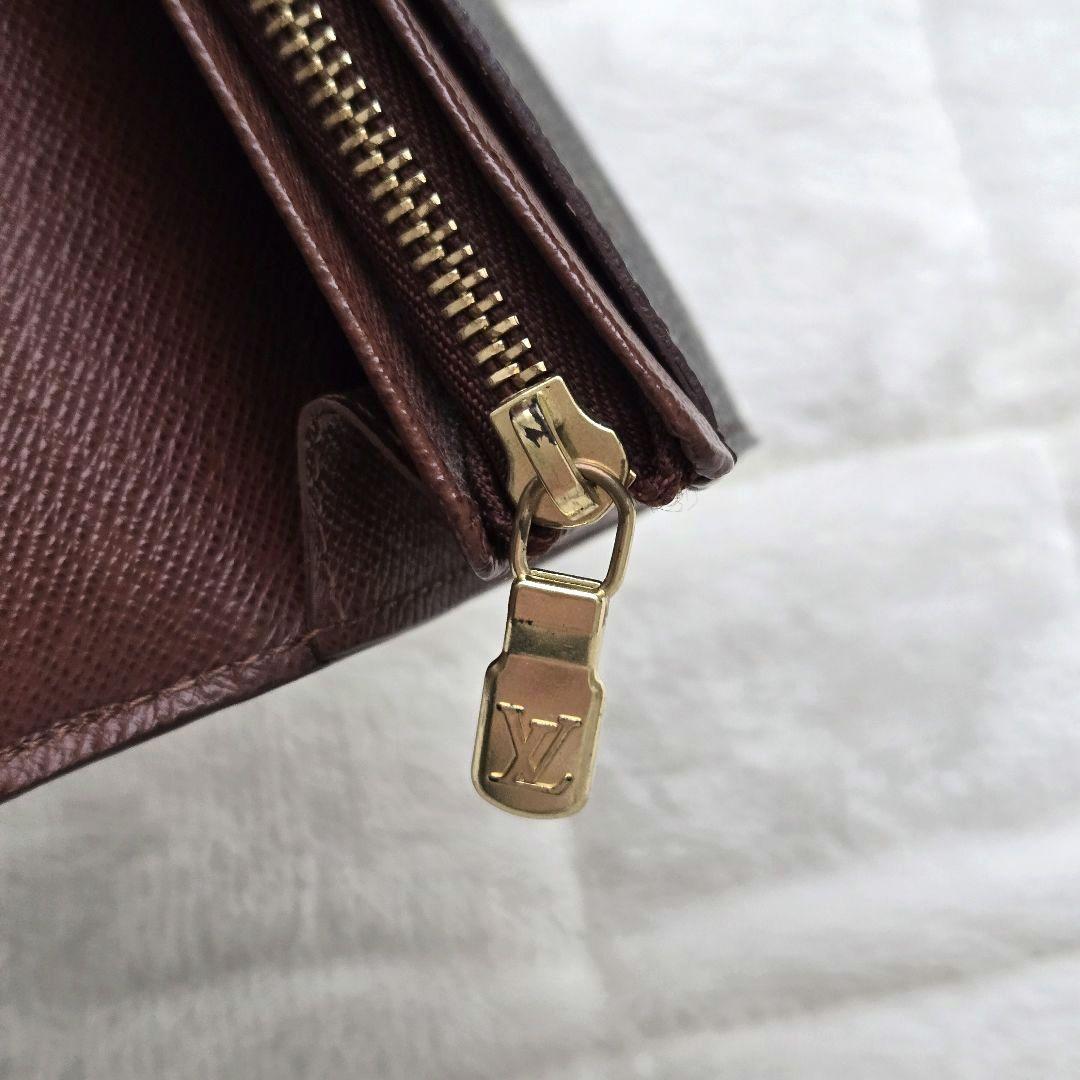 ​LOUIS VUITTON 00s PVC折り財布 トレゾール 茶 エレガンス