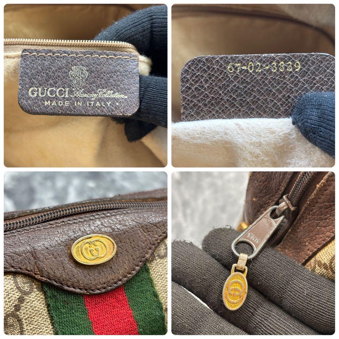 ✨美品✨GUCCI GG シェリーライン ボストンバッグ ブラウン ブラウン