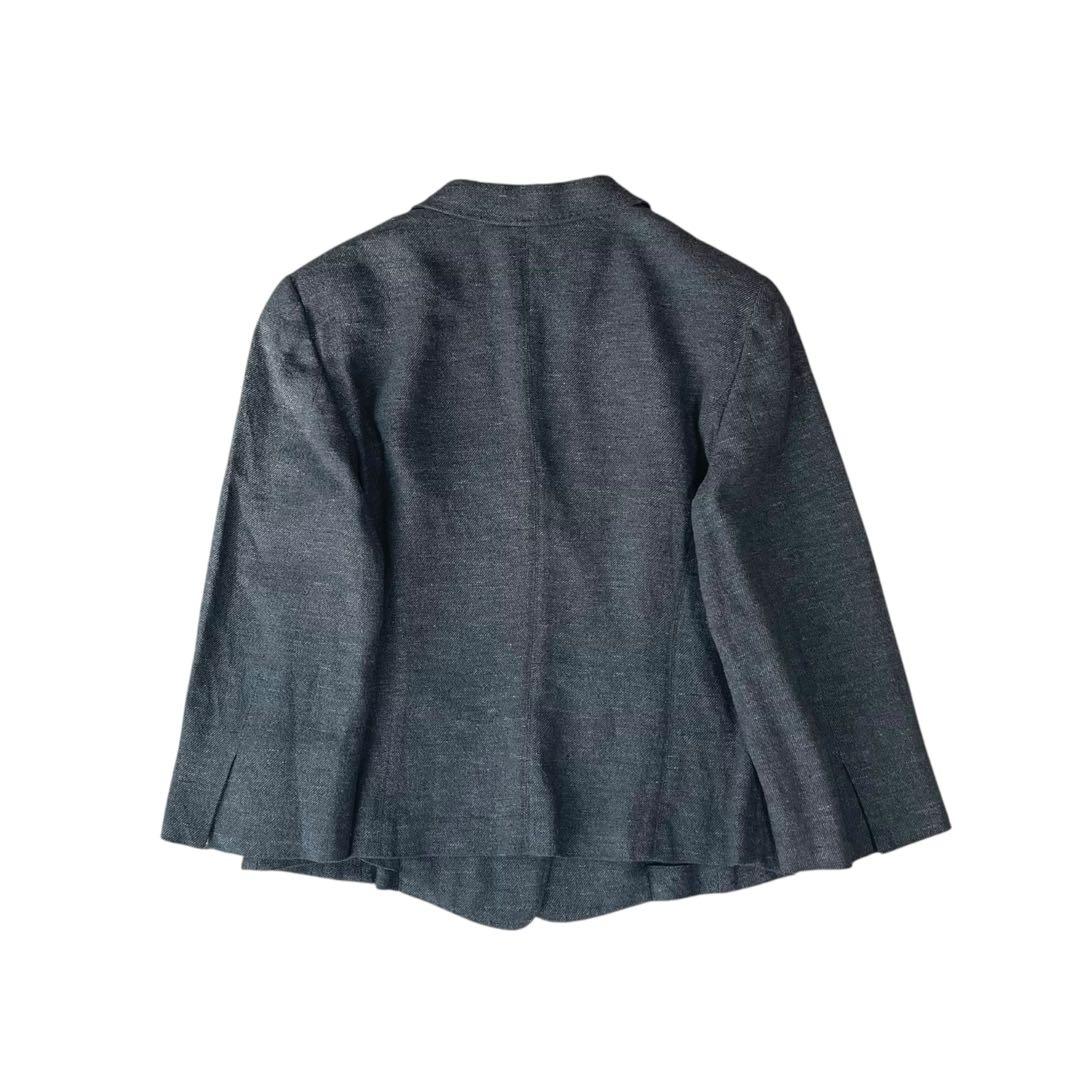 ほぼ未使用✨MaxMara リネンジャケット イタリア製 白タグ 44 グレー