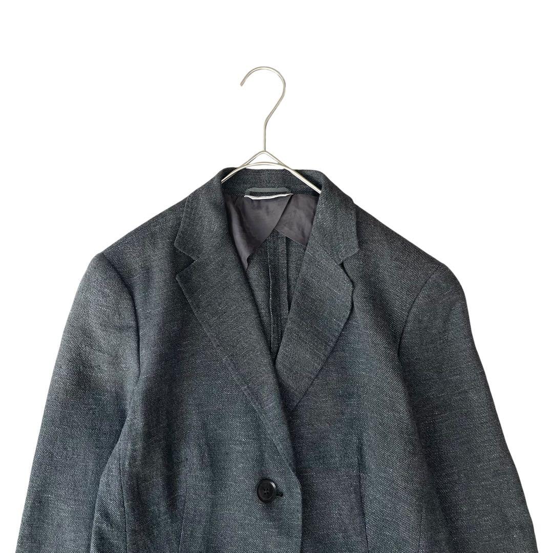 ほぼ未使用✨MaxMara リネンジャケット イタリア製 白タグ 44 グレー