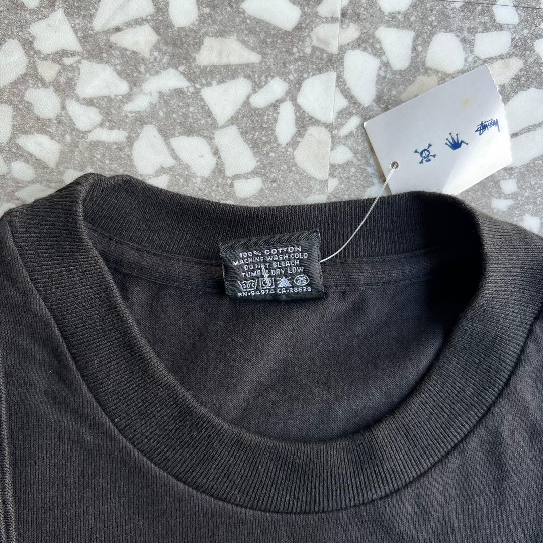 【タグ付きワールドツアー、コラボ】stussy WTAPS黒Tシャツストリート.