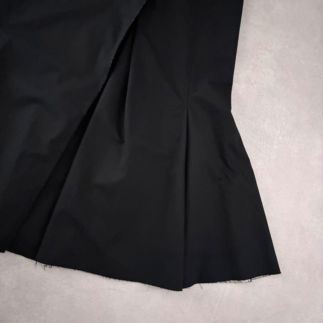 美品 ETRÉ TOKYO ボンディングマーメイドスカート M 黒 立体タック