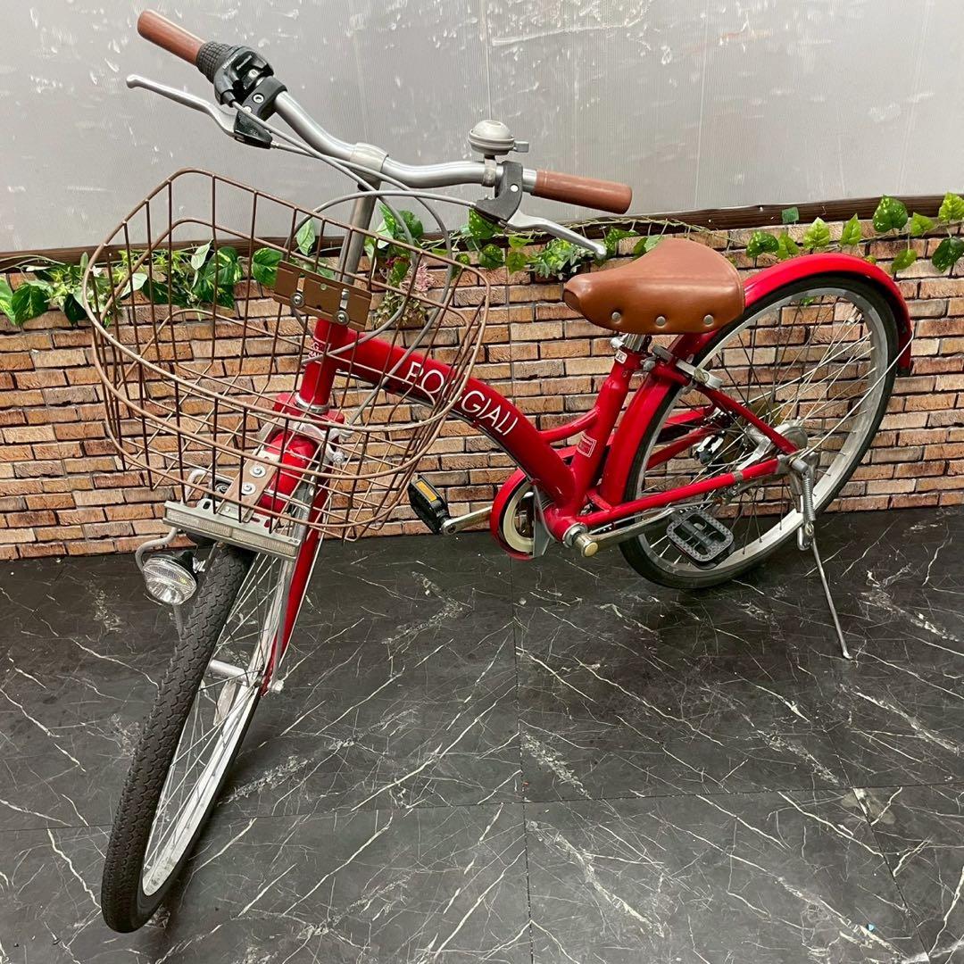 引き取り価格【94】子供用自転車 子供車 POGGIALI レッド 24インチ