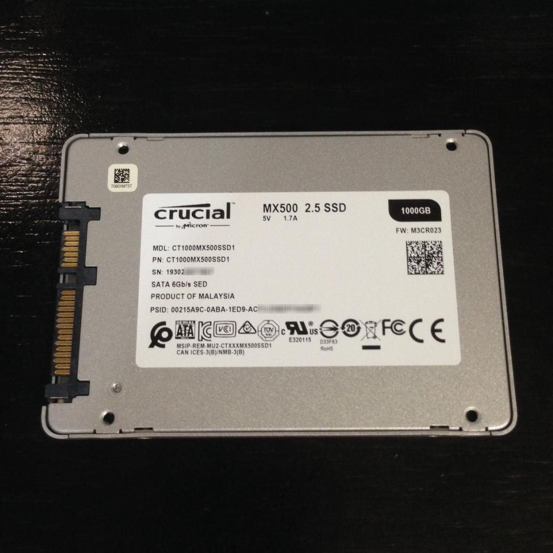 crucial 2.5インチ 内蔵型SSD CT1000MX500 1000GB