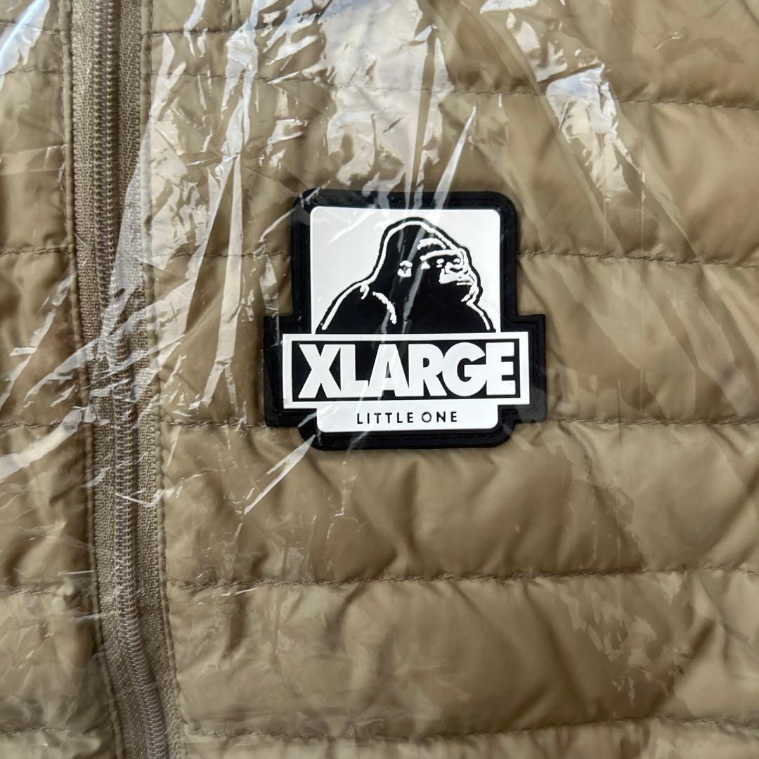 【最安値】XLARGE KIDS ライトダウンジャケット 90㎝　ベージュ　美品