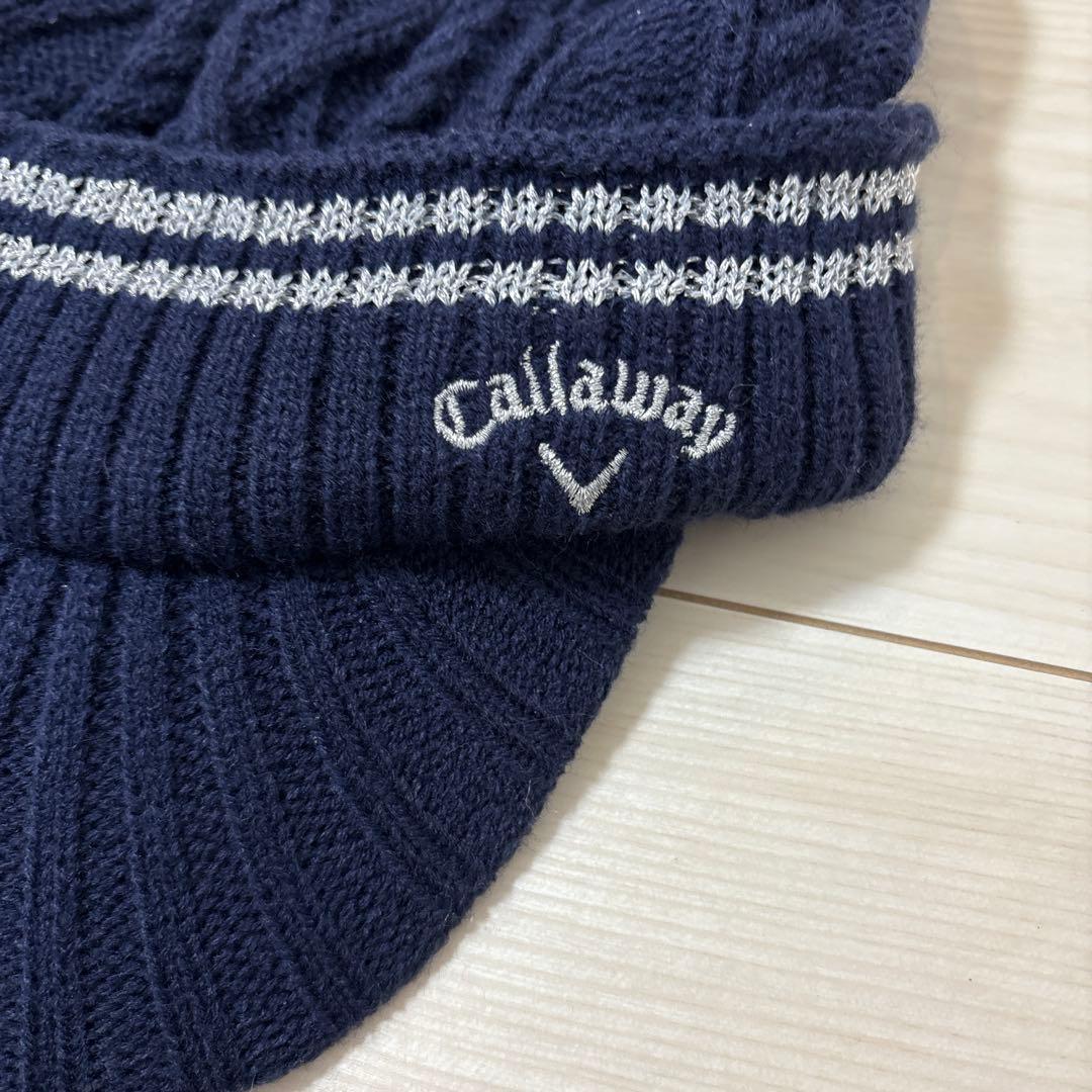 Callaway ネイビー レッグウォーマー ネックウォーマー　キャップ