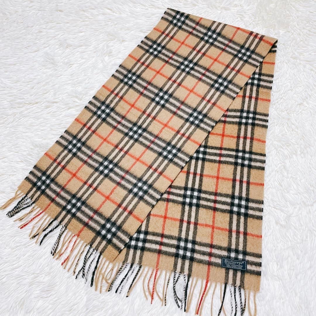 BURBERRYS ノバチェック カシミヤ100％マフラー ベージュ