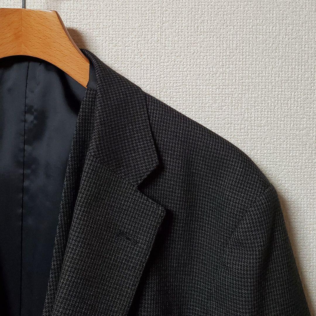 スーツセレクト　メンズ　ジャケット　ジレ　2点セット　グレー　チェック　4S