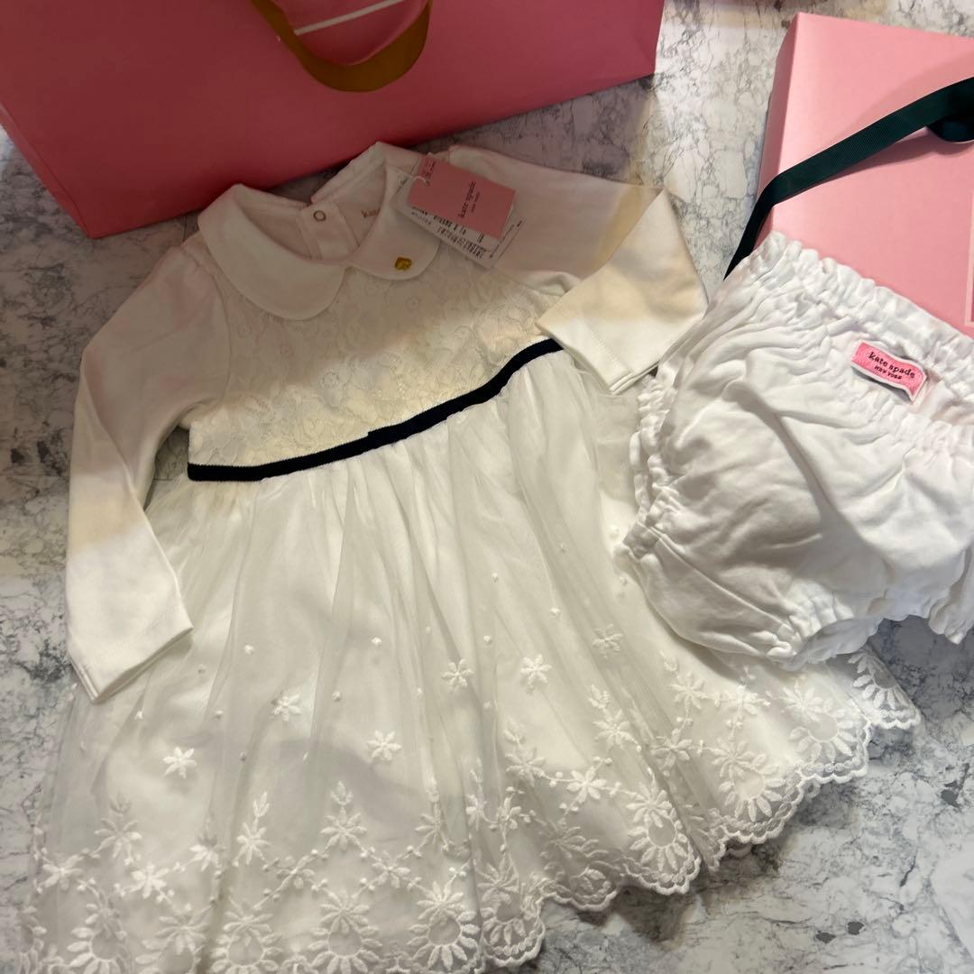 kate spade フラワードットチュールドッキングワンピース　箱付き