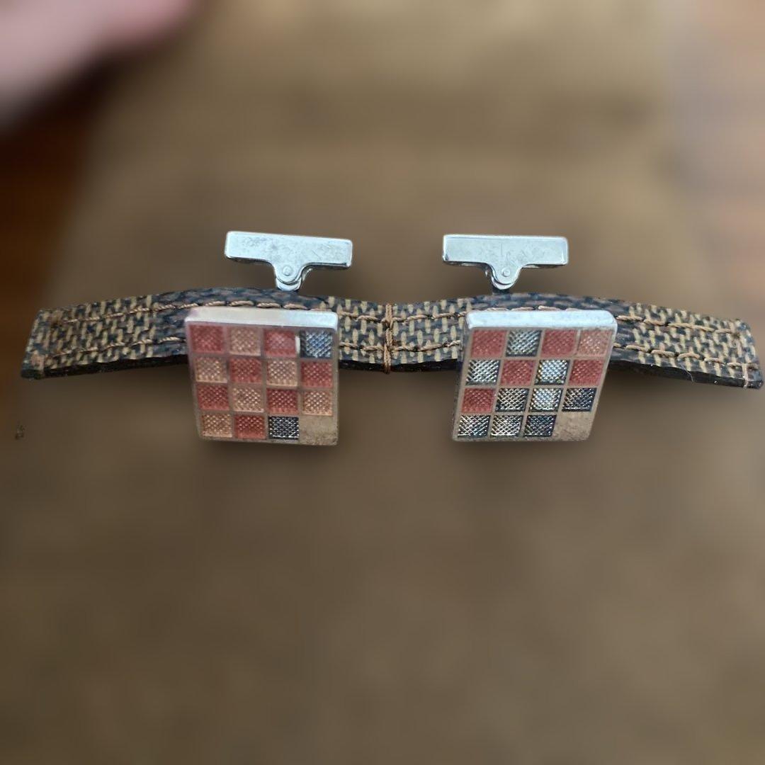 LOUIS VUITTON ルイ・ヴィトン チェッカーパターン カフリンクス