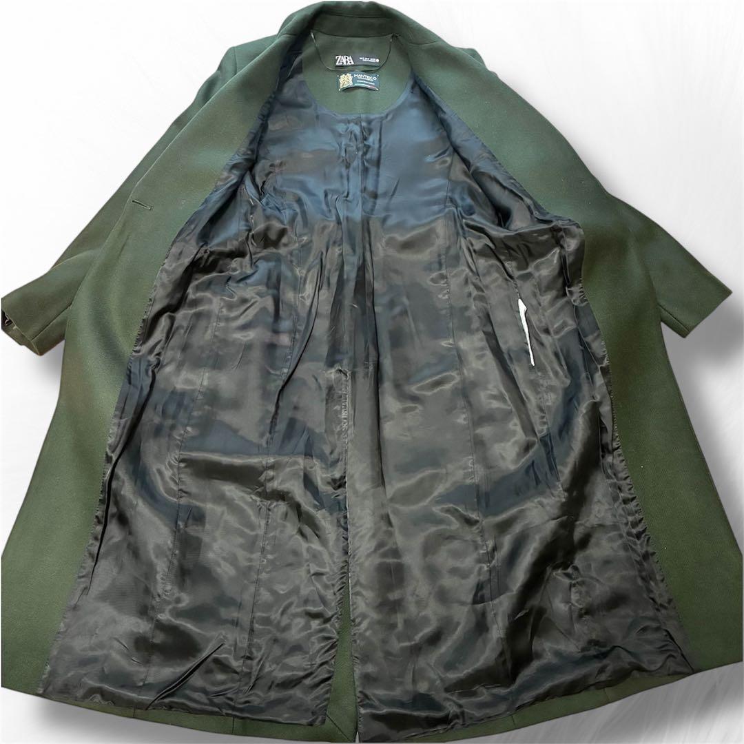 極美品 ZARA ザラ MANTECO 高級生地 ロングコート ゴールドバックル