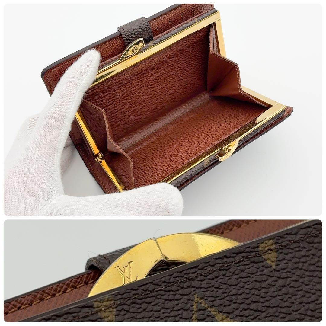 新型★超美品★ルイヴィトン ヴィエノワ モノグラム 二つ折り財布 がま口財布