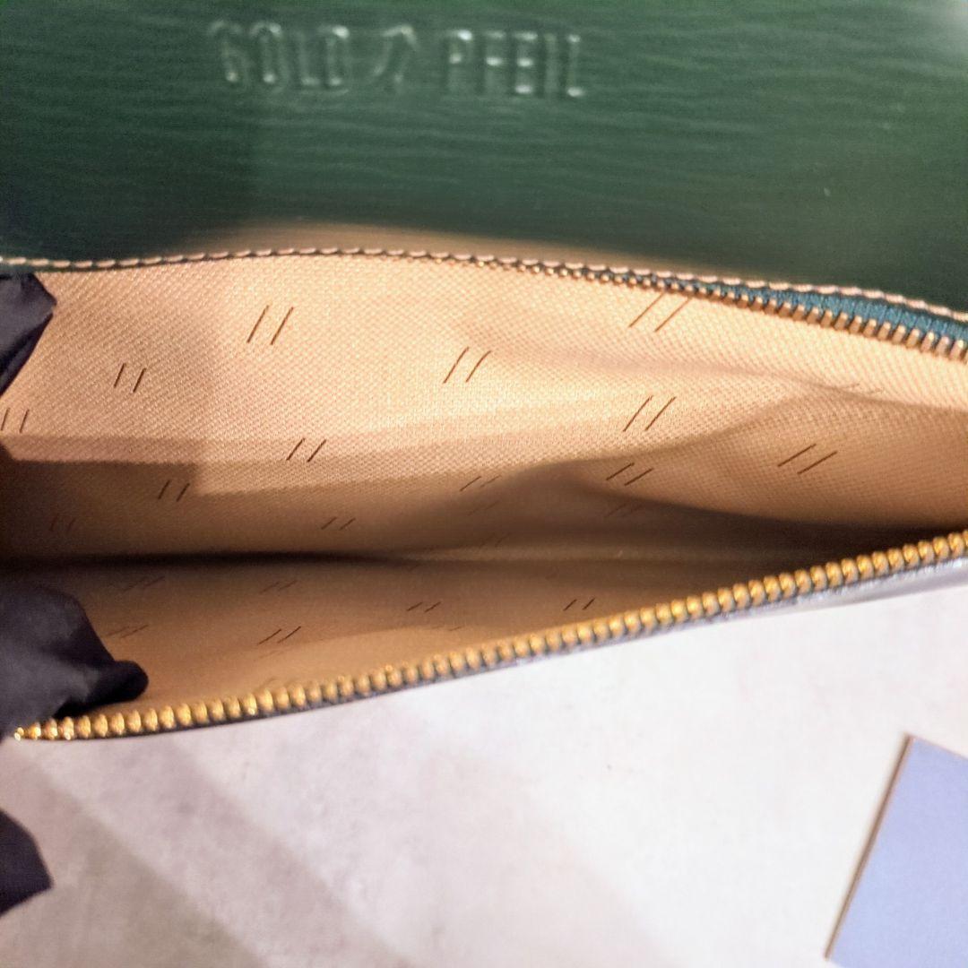希少色 GOLD PFEIL ゴールドファイル ボストンバッグ グリーン レザー
