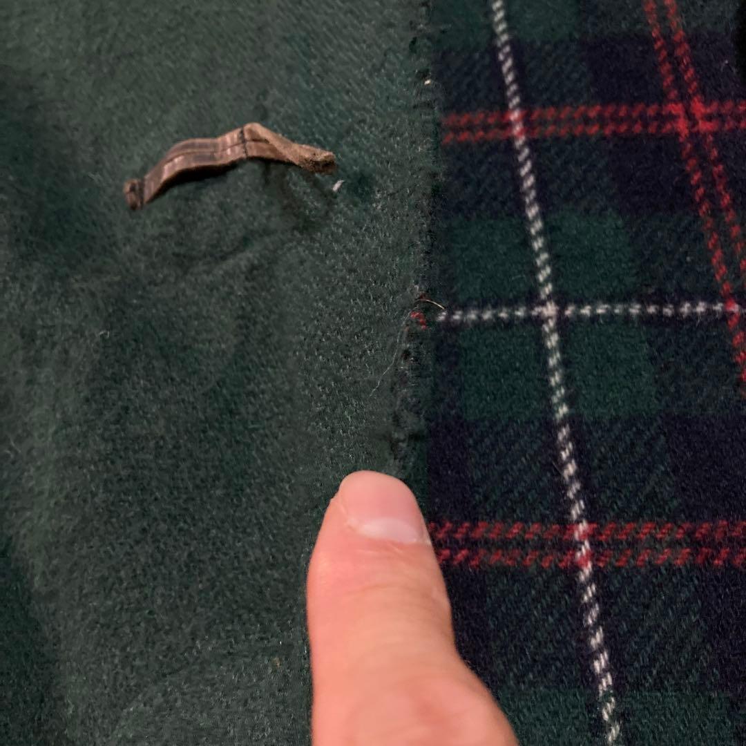 ダッフルコート DuffleCoat パーカー イングランド製 ウール 緑 XL