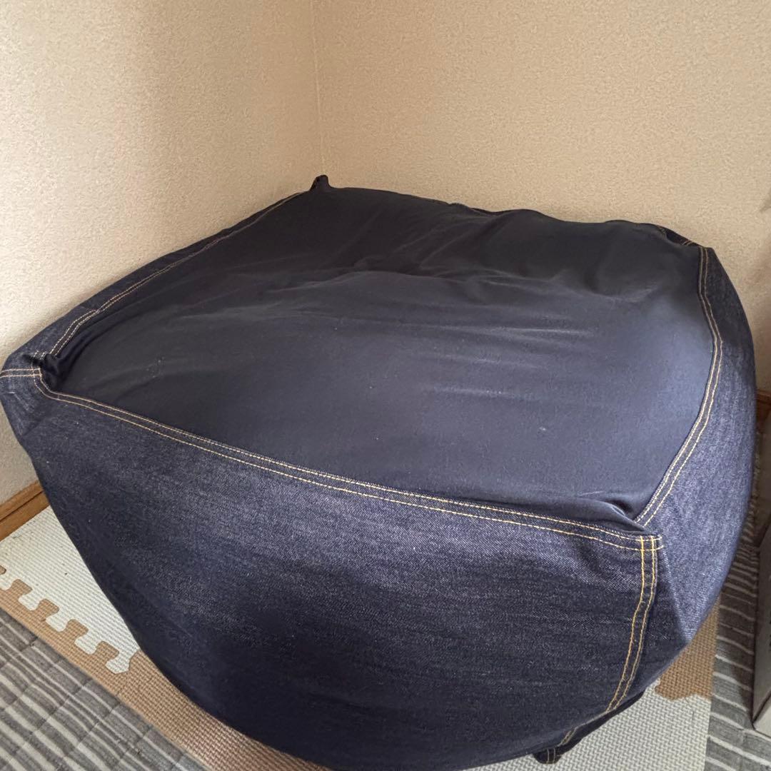 無印良品 体にフィットするソファ大・綿デニムネイビーセット 65×65×43cm