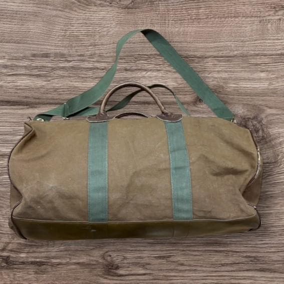 80s L.L.Bean ボストン レザー ギザタグ ダッフルバッグ　キャンバス