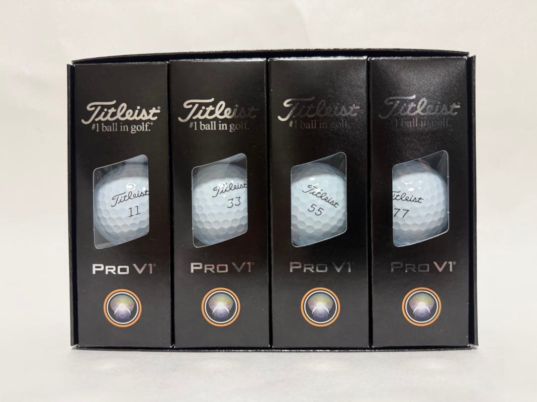 新品タイトリスProV1 ダブルナンバー (11,33,55,77) 1ダース