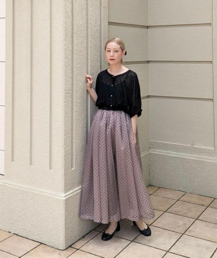 スカート madder madder PONYTAIL DOT TULLE SKIRT