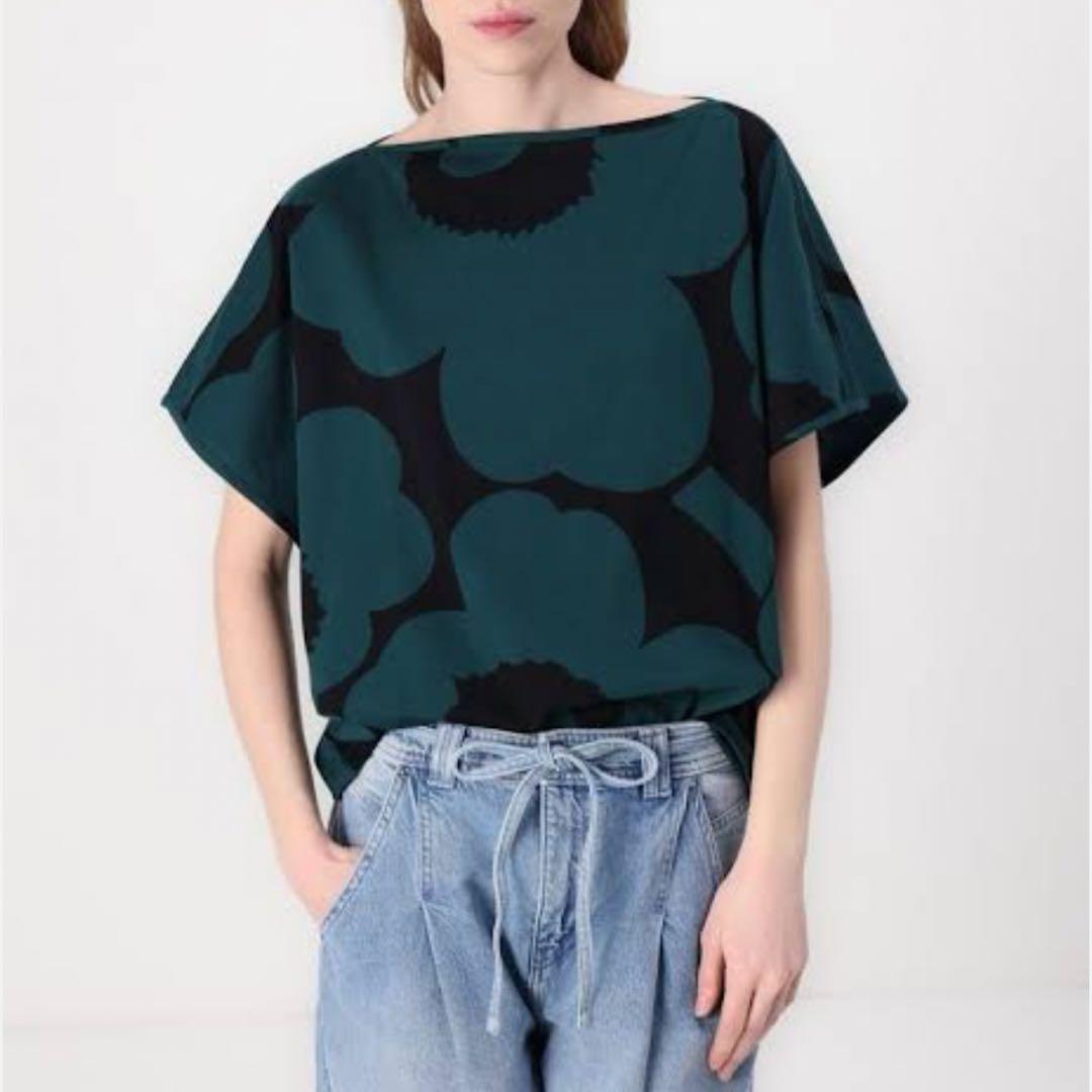 marimekko ウニッコ　Tシャツ　近年モデル　グリーン　Sサイズ
