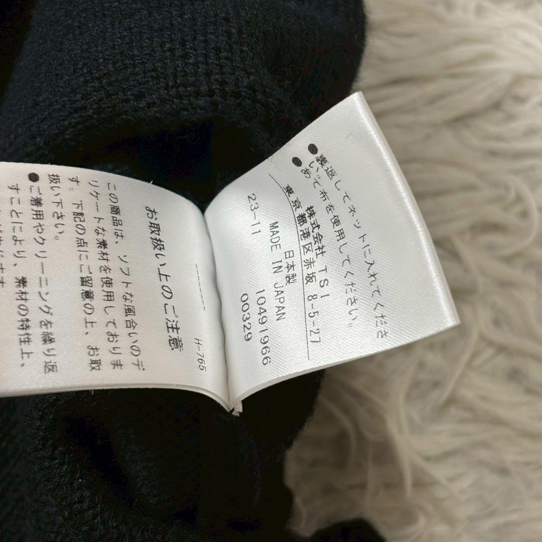 【美品】24AW マーガレットハウエル カシミヤ クルーネックカーディガン 黒