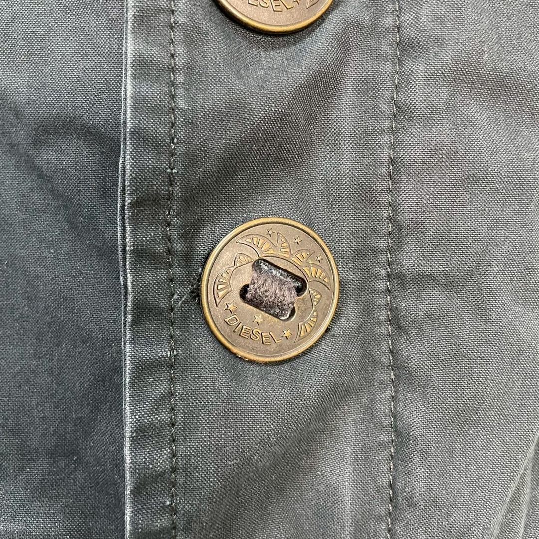 y2k❤️ 00s DIESEL ファー フード デカボタン モッズコート