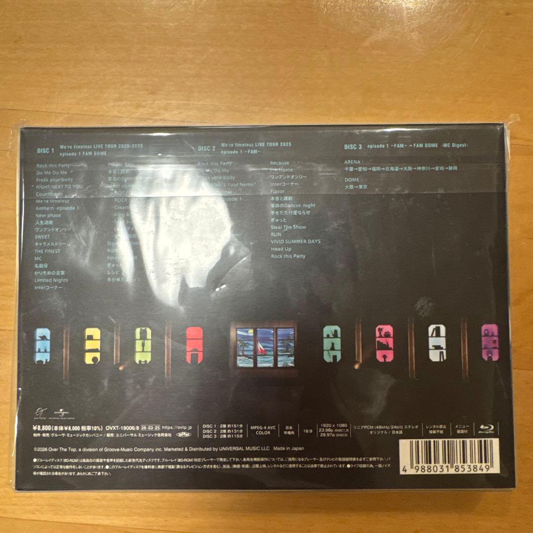 未開封 初回限定 timelesz FAM DOME Blu-ray 3枚組