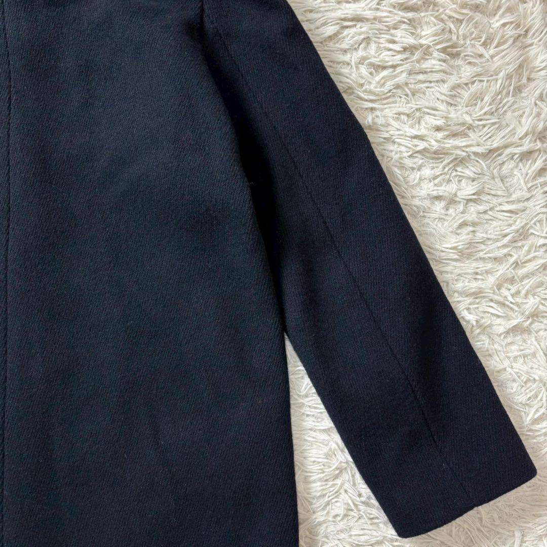 【美品】A day in the life フーデッドコート 40 ロング丈　紺