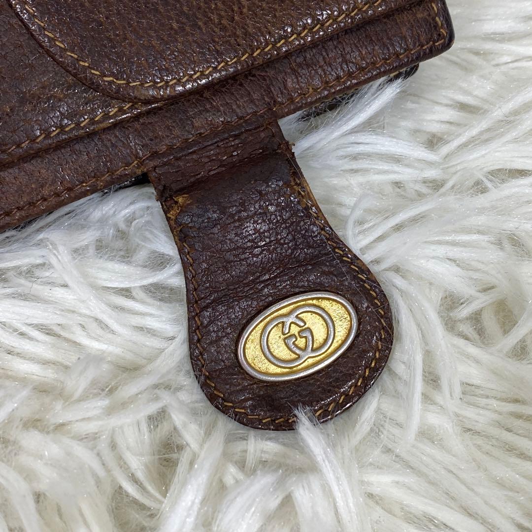 『GUCCI』オールドグッチ シェリーライン GG柄 2つ折り財布