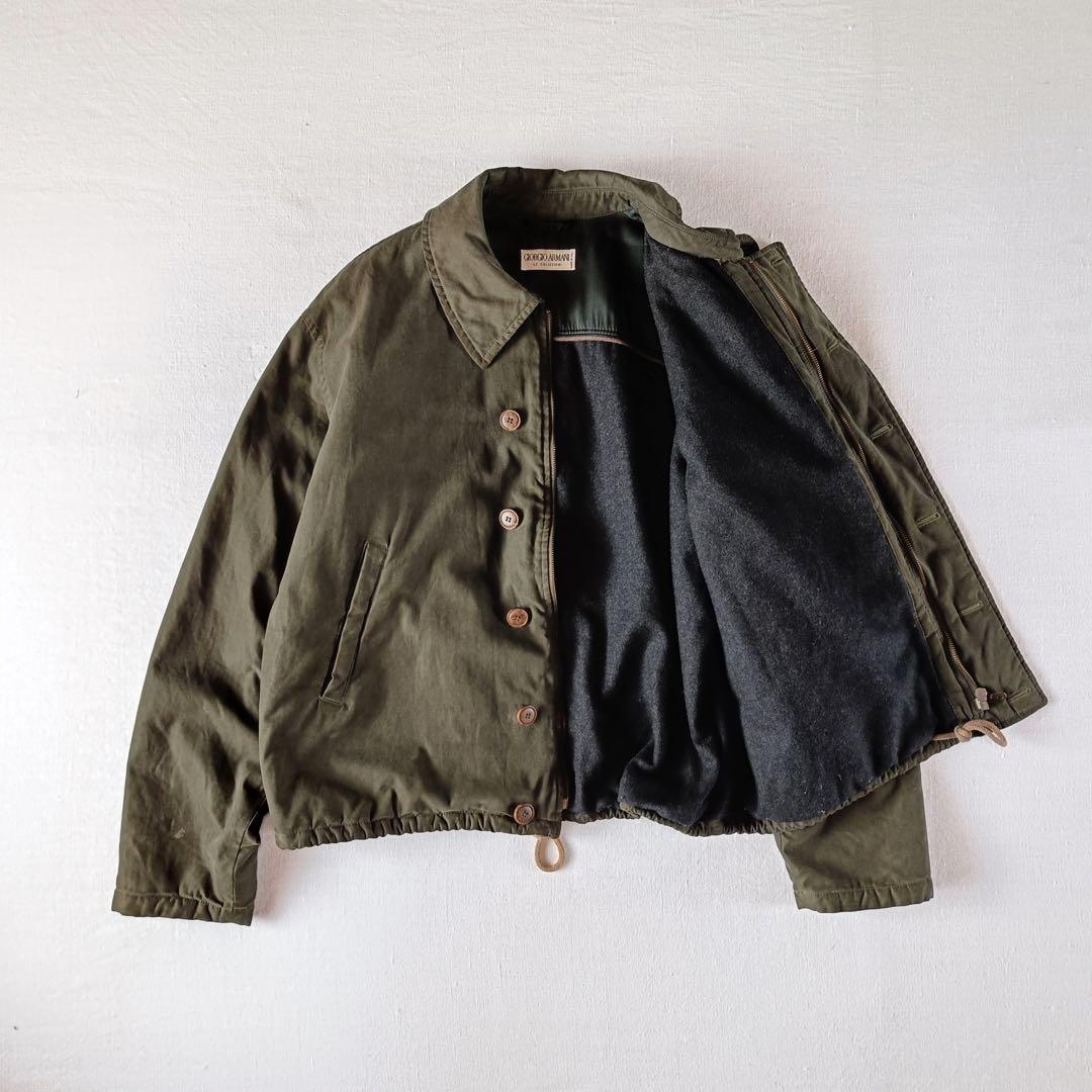 90s イタリア製 GIORGIO ARMANI 短丈 ミリタリーブルゾン
