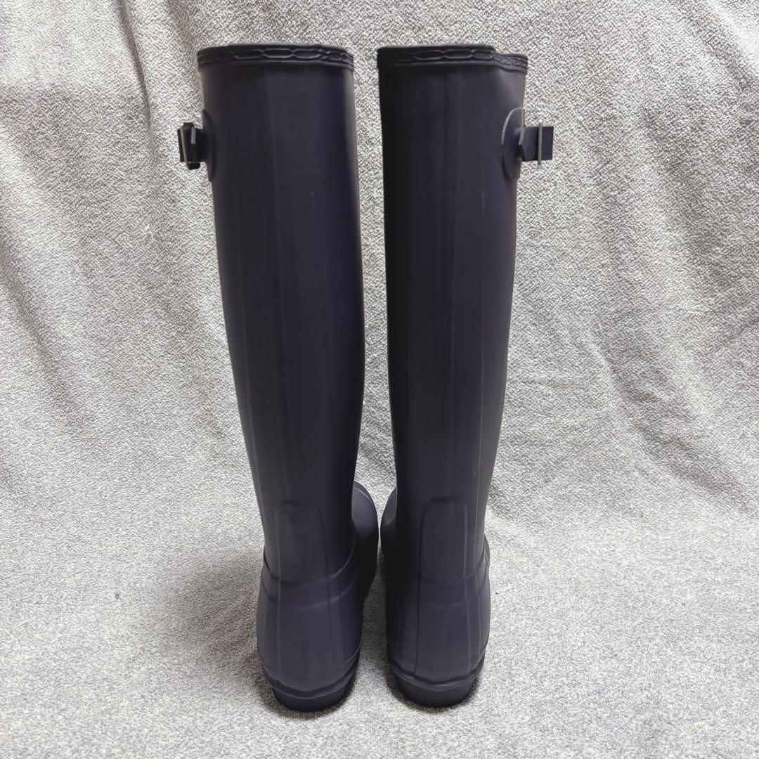 【美品】HUNTER ハンター　レインブーツ　バックル付き　UK6