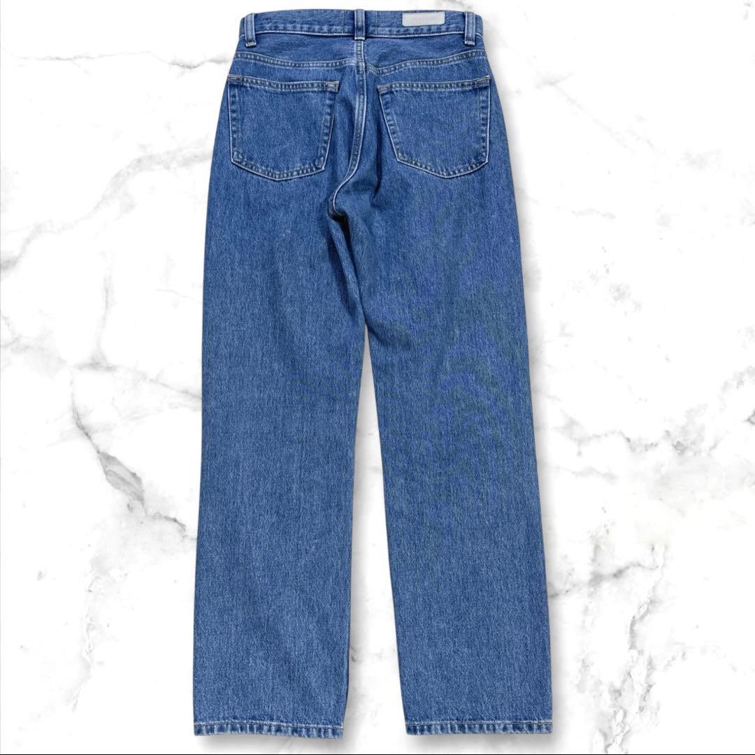 極美品 24 シシクイ クラッシックデニム インディゴ ストレート 革パッチ