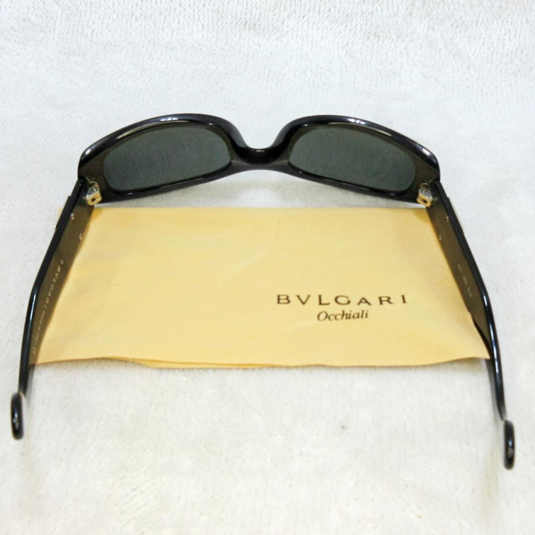 ✨輝くテンプルロゴ✨BVLGARI サングラス グレー ヘアライン加工