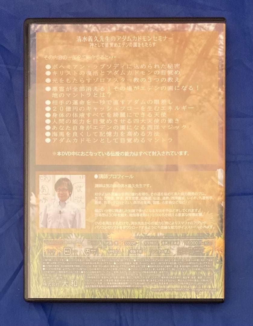 【正規教材/講義録PDF】清水義久 アダムカドモンセミナー DVD2枚組｜希少