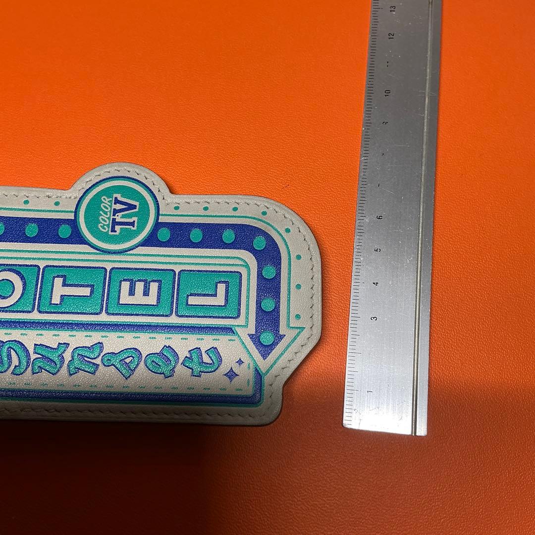 エルメス MOTEL sunset レザー ブルー シルバー金具 ネームタグ
