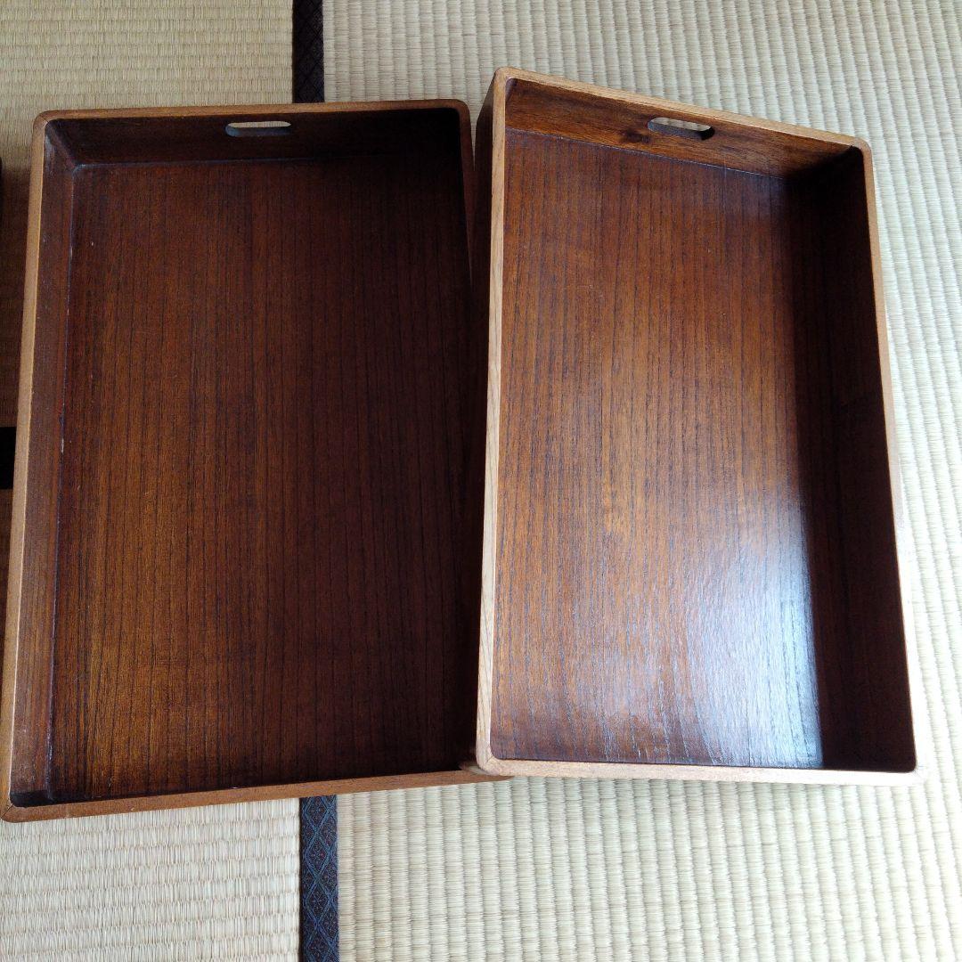 乱れ箱　浴衣盆　木製　2組　4箱